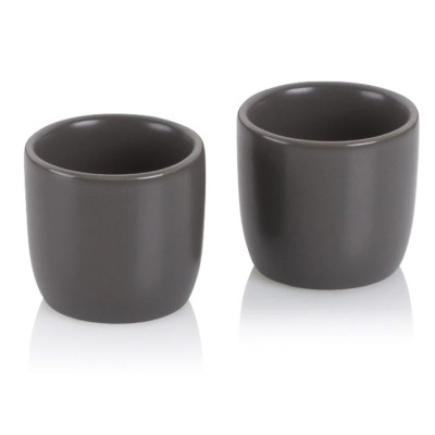 Аксесуар кухонний Kela Bob, підставок для яєць 5 х 4,5 см, 2 шт, порцелянові, темно-сірі (12119) Вінниця - фото 1