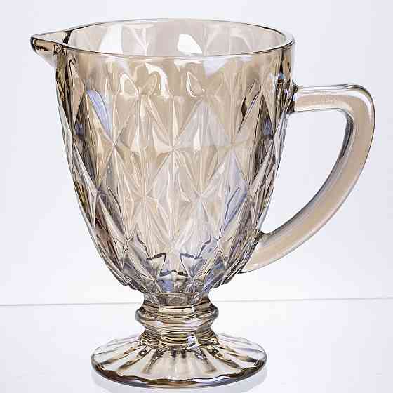 Глек для напоїв Citrine скляний 1 л HP-19-279 глечик для лимонаду лимонадник декоративний з ручкою Коломия