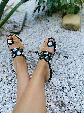 Seastar Стильні шльопанці жіночі зі штучної шкіри чорні на низькому ходу SEASTAR SK78 р. 36-41 Коломыя