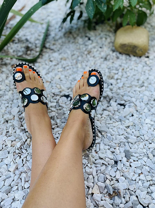 Seastar Стильні шльопанці жіночі зі штучної шкіри чорні на низькому ходу SEASTAR SK78 р. 36-41 Коломыя - изображение 4