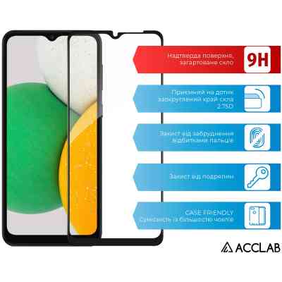 Скло захисне ACCLAB Full Glue Samsung A03 Core Black (1283126519093) Вінниця