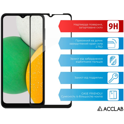Скло захисне ACCLAB Full Glue Samsung A03 Core Black (1283126519093) Вінниця - фото 3