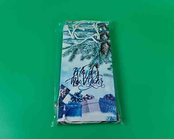 Новогодние пакеты для подарков, средний 17x26x8-010 (12 шт) Харьков