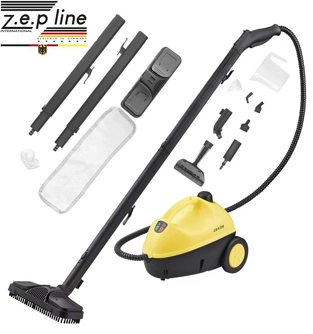 Пароочисник Zepline ZP-00223 3000 Вт з баком 1,2 л, подачею пари до 40 г/хв, тиск до 4 бар, жовтий Одеса - фото 1