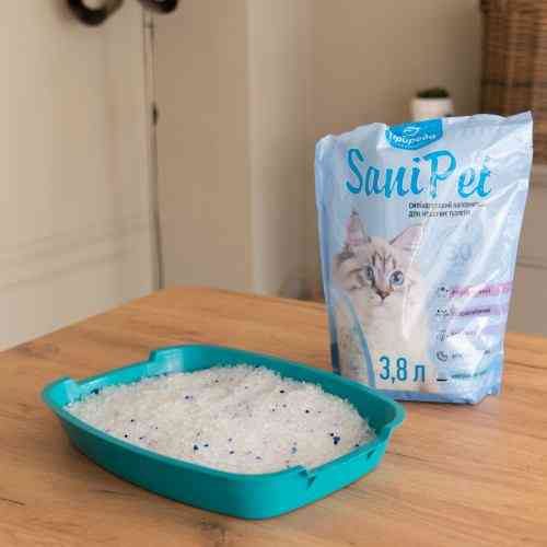 Наповнювач Sani Pet для котячого туалету силікагелевий 3,8 л Київ