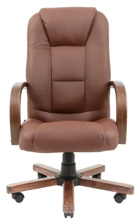 Офісне Крісло Керівника Richman Seville Fly 2213 Wood М2 AnyFix Коричневий Київ