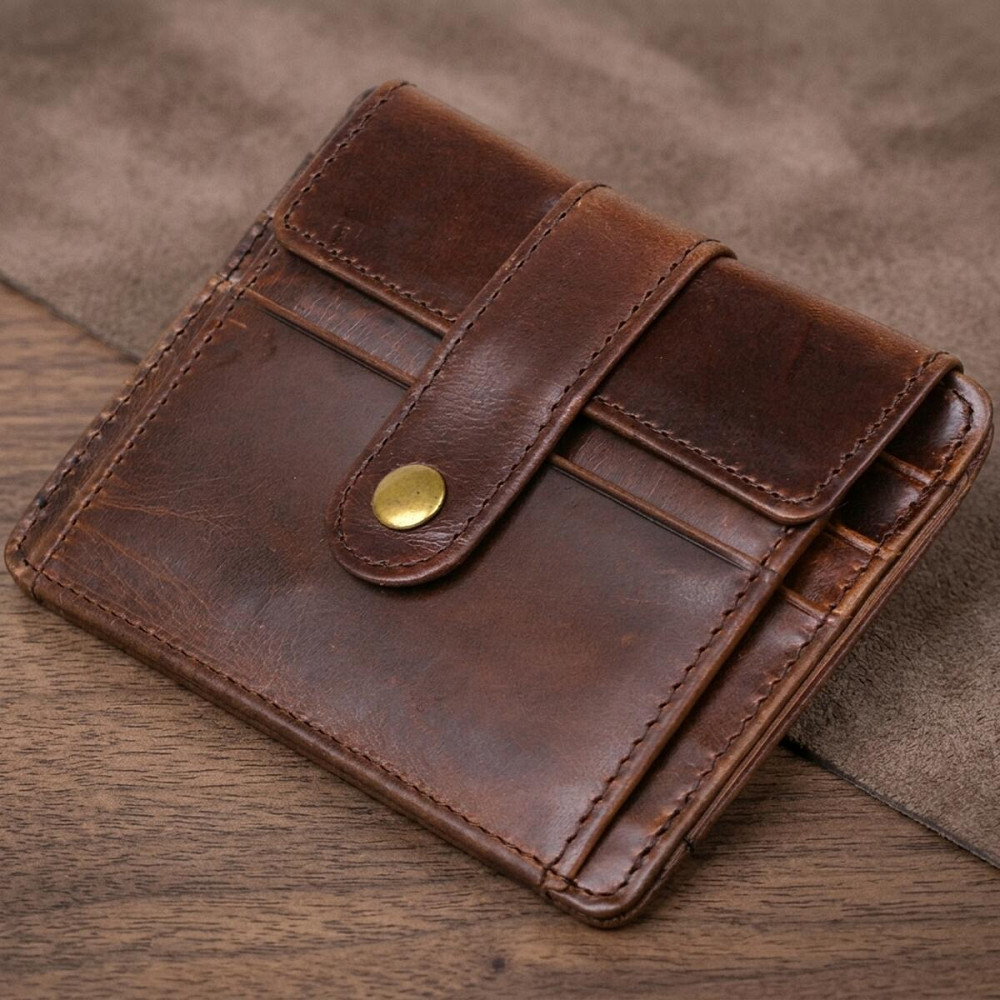 Кожаный мужской кошелек Vintage 20485 Коричневый Киев - изображение 11