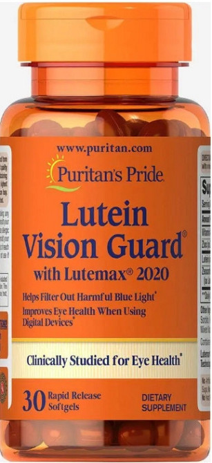 Лютеїн із зеаксантином та цинком для зору Puritan's Pride Lutein Vision Guard 30 гел капс Київ - фото 1