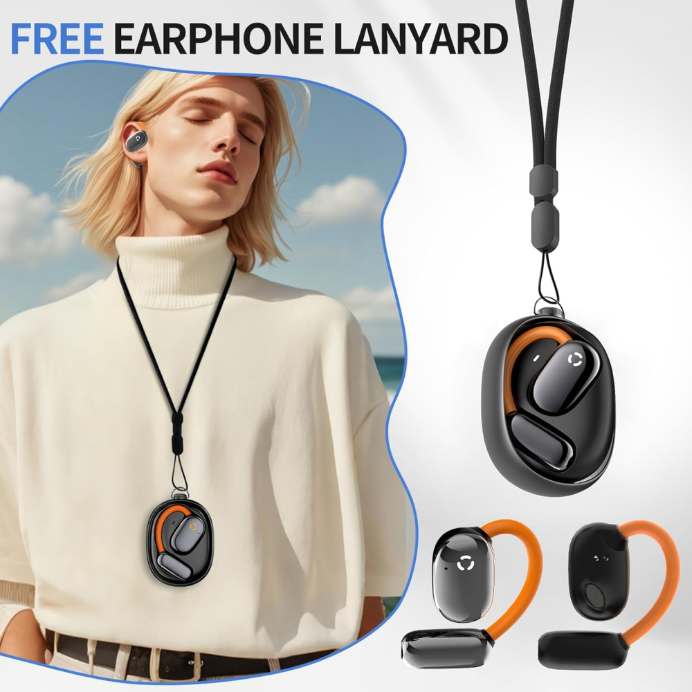 Бездротові навушники True Open Earbuds, Bluetooth 5.4, Open Ear, DNC, IPX4, 28 год автономності, відкритого типу Київ - фото 8
