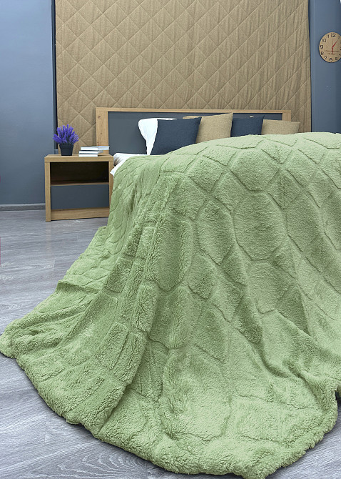 Плед-покривало Ромб 200х230 см (+-5см) Салатовий (87-260) Київ - фото 8