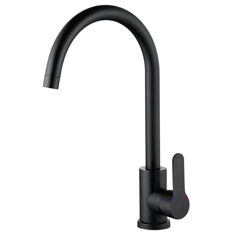 Кухонный смеситель Zerix DAX-011 из нержавеющей стали SUS304 черного цвета (ZX4817) Харьков - изображение 1