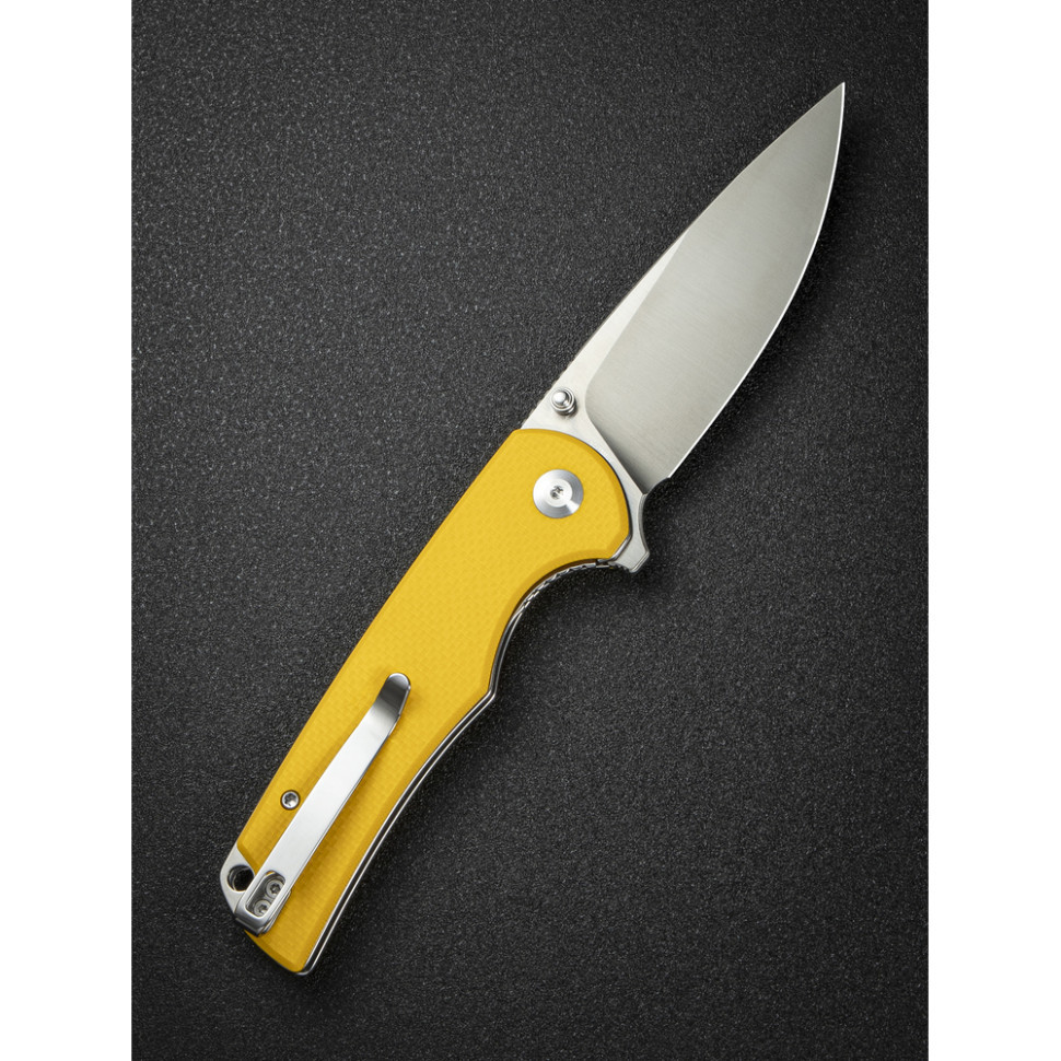 Нож складной туристический Sencut Praktisk, (9.1 см) 9Cr18MoV / G10 желтый Киев - изображение 10