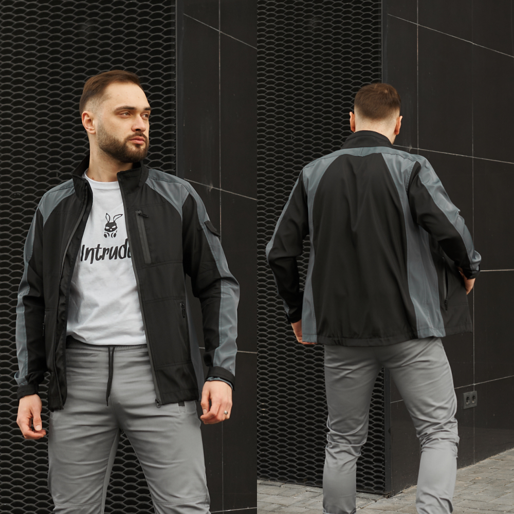 Чоловіча куртка soft shell спортивна софтшел демісезонна softshell осінь весна 'iForce' сіра M Одеса - фото 1