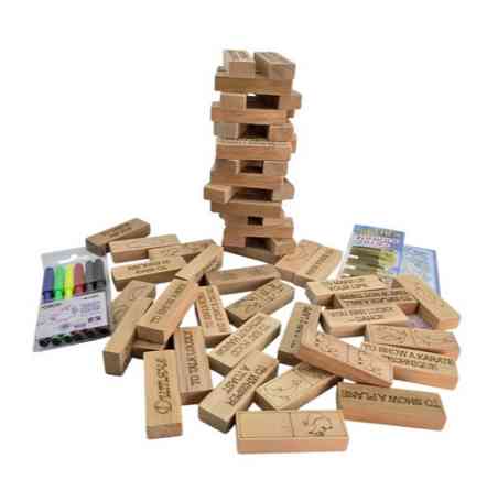 Дженга англійською 60 брусків +фломастери Київ