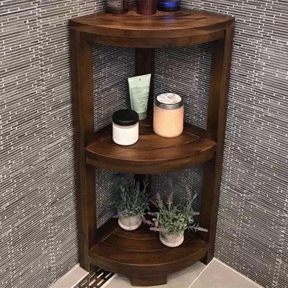 Стеллаж угловой для ванной 