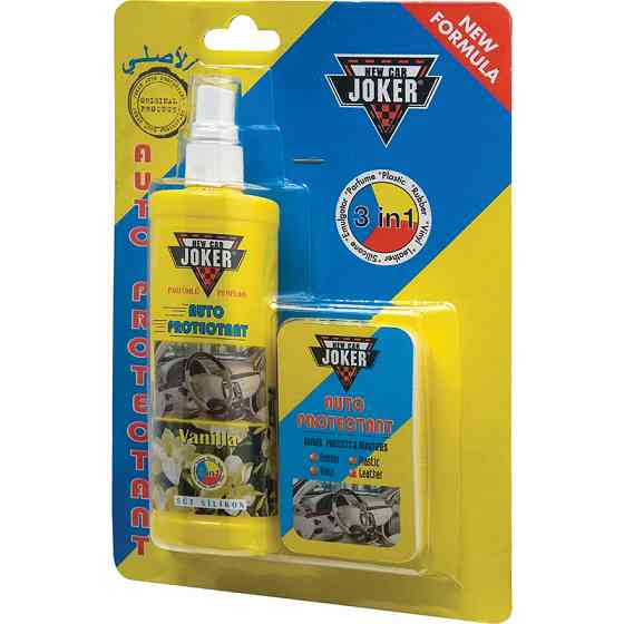 Поліроль (молочко) з губкою для пластику (торпедо) Vanilla (Ваніль) 250мл Joker Київ