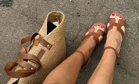 Dino Vittorio Босоніжки жіночі коричневі Dino Vittorio 112, натуральна шкіра / Зручні босоніжки Коломыя