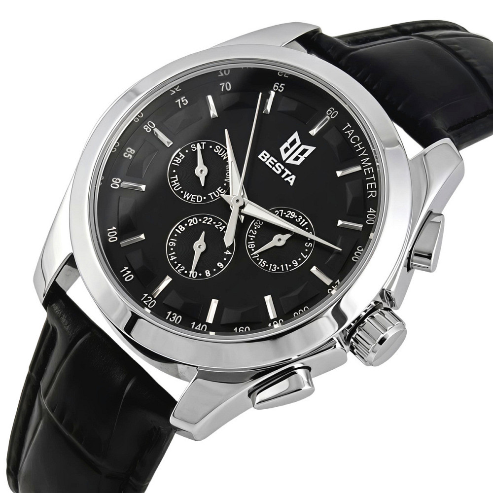 Годинник чоловічий механічний Besta Walker Deluxe Leather (2 ремінці) Київ - фото 2