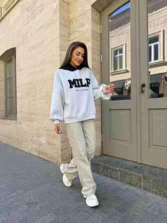 Женский стильный теплый свитшот тринитка на флисе (очень качественная)+трикотаж «Баранчик» Меланж, 46/48 Одесса