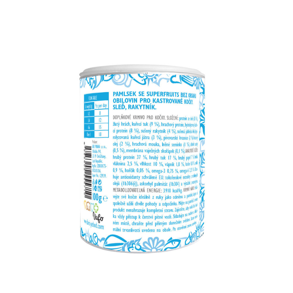 Лакомства для кошек Brit Care Cat Snack Superfruits Herring сельдь, 100 г Винница - изображение 2