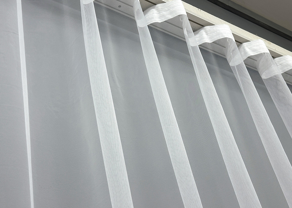 Тюль VR-Textil 1842т Фатин з вишивкою Холодний білий 300х270 см (40-199) Київ - фото 8