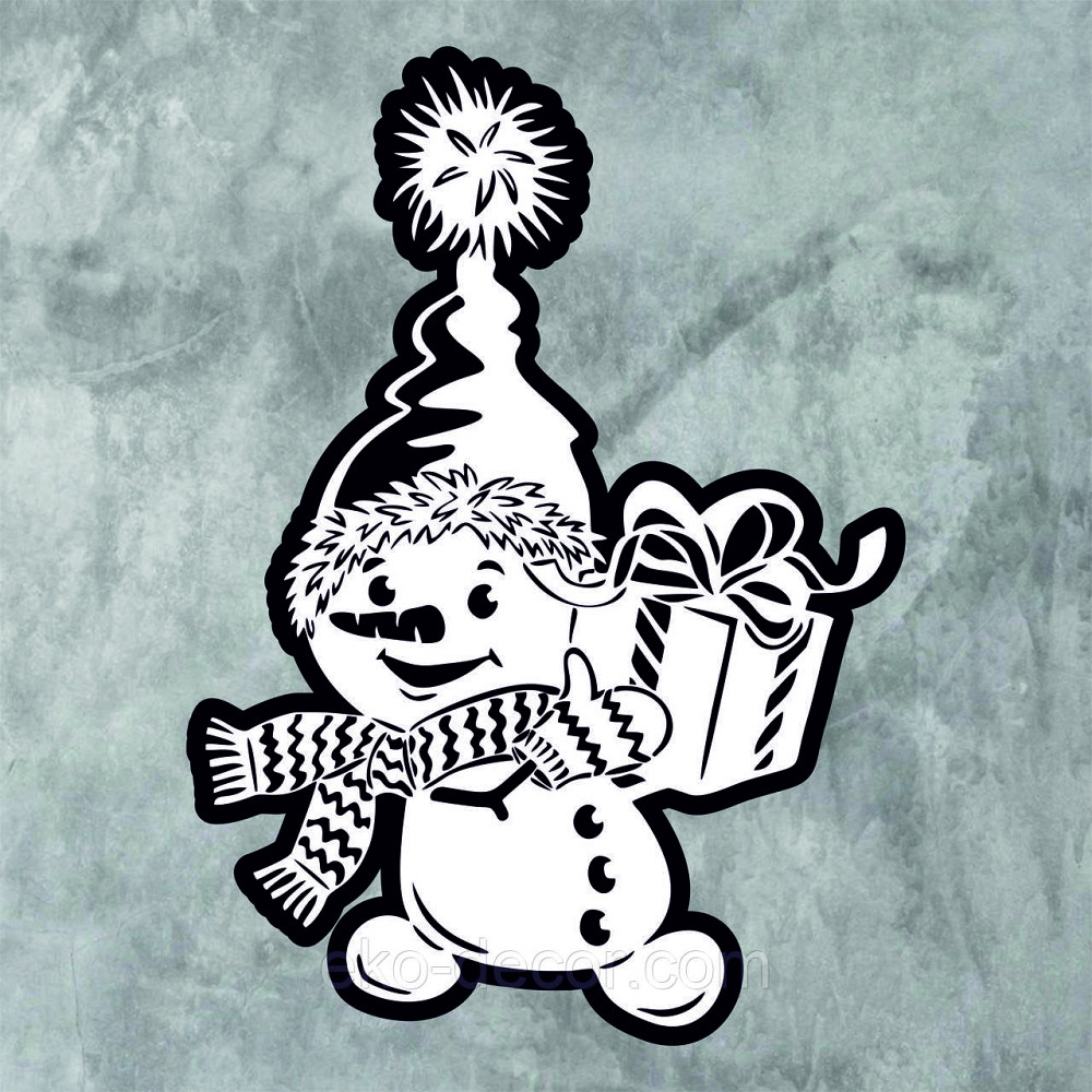 Декоративне настінне Панно «Сніговик», Декор на стену Київ - фото 6