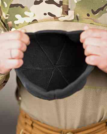 Флісова шапка докерка чорна ВТ6852 Одеса