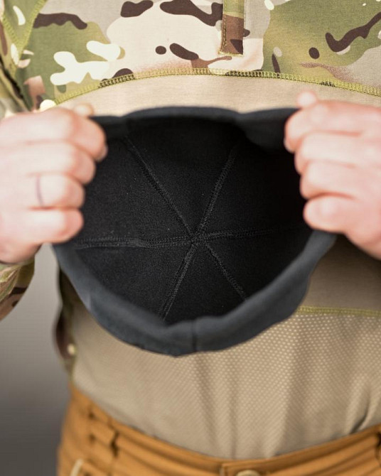 Флисовая шапка докерка черная ВТ6852 Одесса - изображение 3