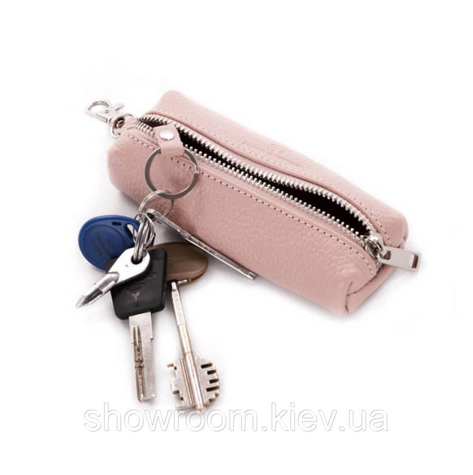 Женская кожаная пудровая ключница (4056) Киев - изображение 3