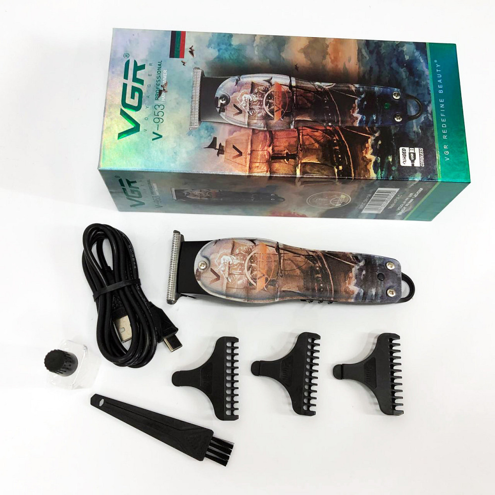 Машинка для стрижки волосся з мотором VGR V-953, Тример для скронь Класна машинка стрижки волосся RM-39 Львів - фото 11