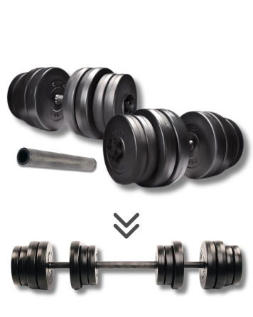 Гантелі Elitum 2х31кг + подовжувач грифа для штанги Київ