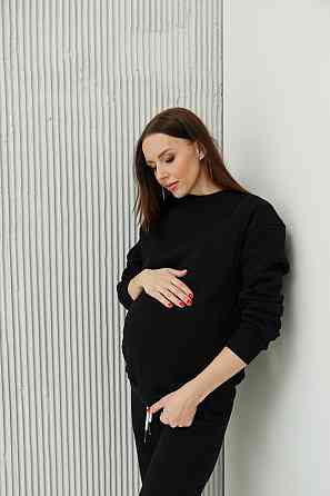Світшот для вагітних та годуючих Berlin XXL-3XL (50-52) Lullababe Чорний Кривий Ріг