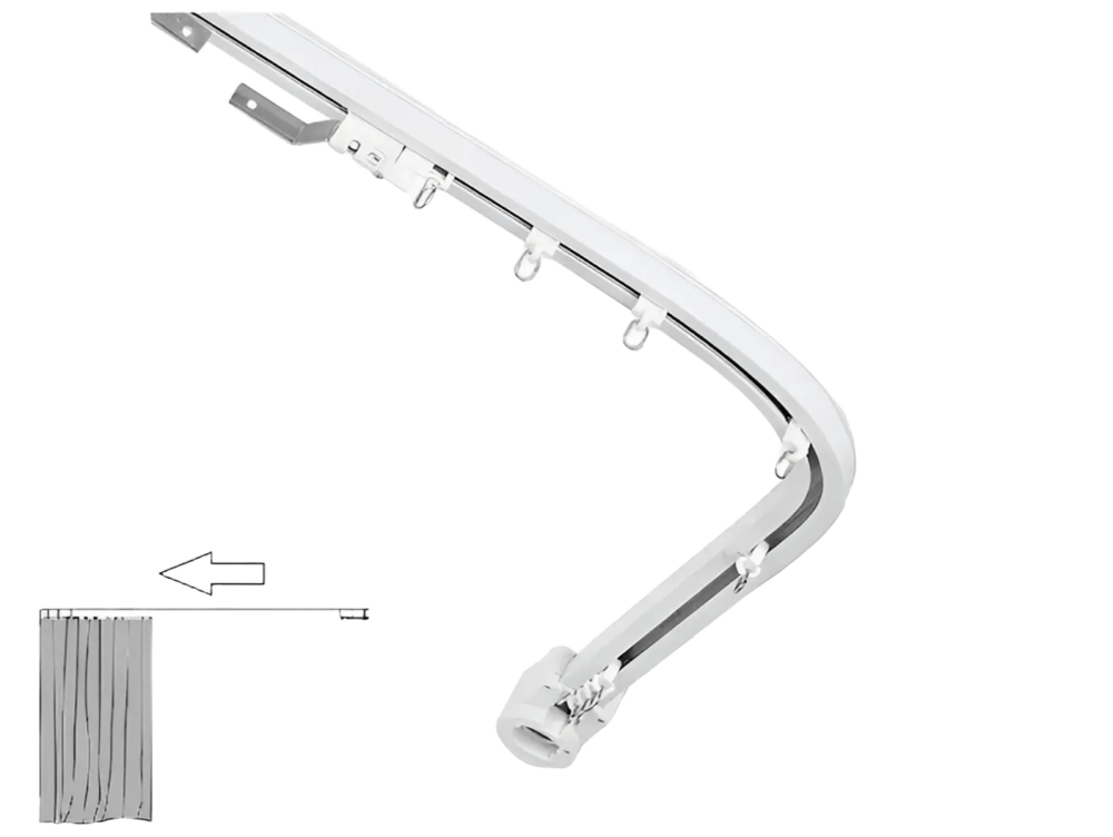 LIVOLO Електрокарниз для штор LIVOLO з WiFi та пультом, кутовий 90°, одностороннє відкривання ч Коломия - фото 8