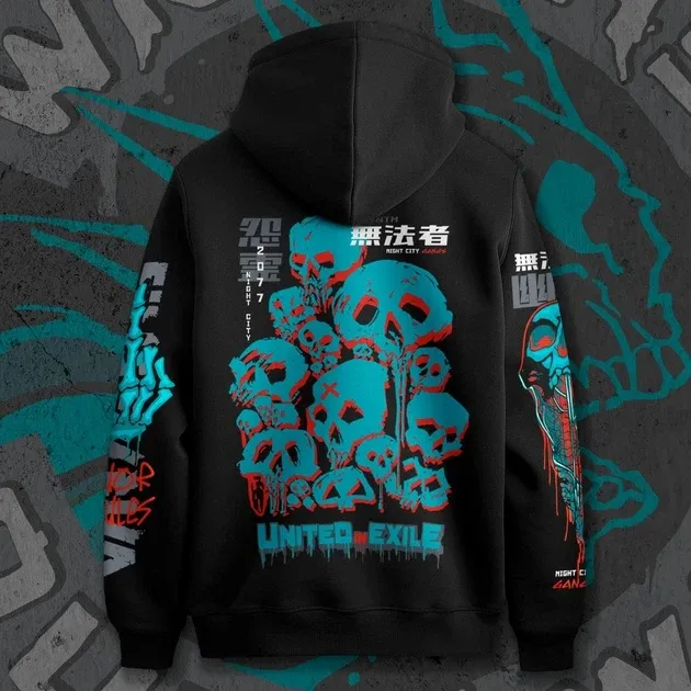 Худи для подростка мальчика с принтом Cyber Punk Wraith140 Outlaw140 Dark 140ide Размер 140 Anime11255 Днепр - изображение 1