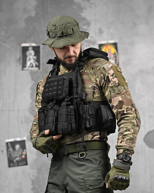 Плитоноска 4 сброса black Single Sword  ВТ1096 Одесса - изображение 2