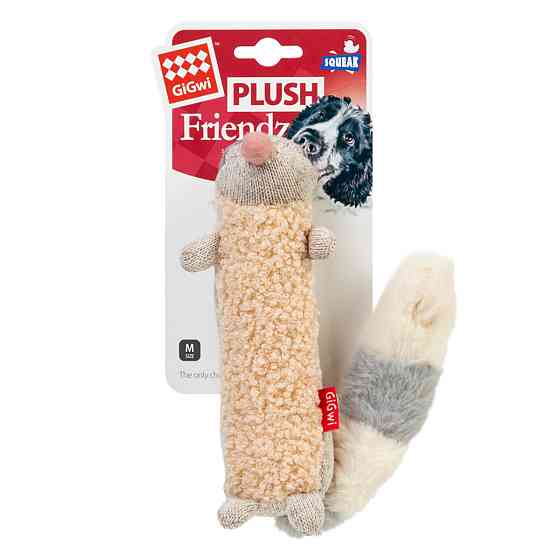 Игрушка для собак Енот с пищалкой GiGwi Plush Friendz, текстиль, 17 см Киев