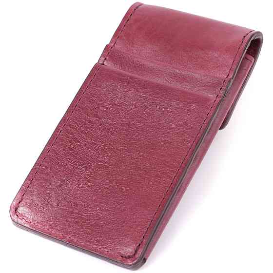 Ключниця для жінок у вигляді футляра з натуральної шкіри GRANDE PELLE 22572 Бордовий Київ