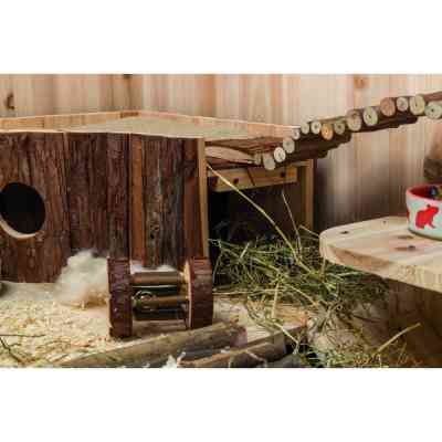 Іграшка для гризунів Trixie Дерев'яний ролик з дзвіночком 5 х 7 см (4011905616544) Вінниця