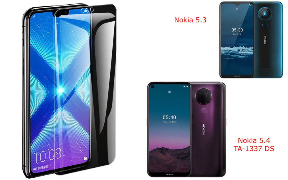 Защитное стекло NeoGlass для Nokia 5.3, Nokia 5.4 TA-1337 DS – ультрапрозрачное и устойчивое Киев - изображение 2