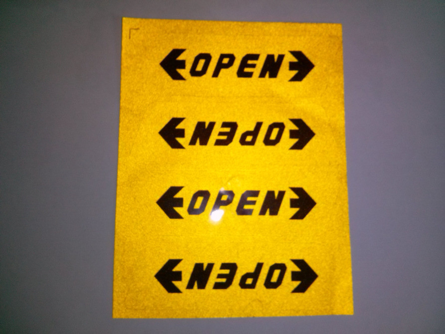 Наклейки на двері авто Open світловідбивна Київ - фото 6