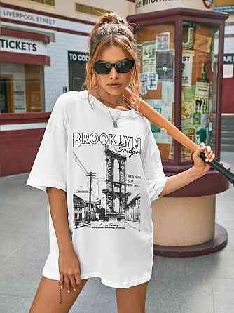 Футболка женская с принтом  46 Белая 2664083966 Днепр