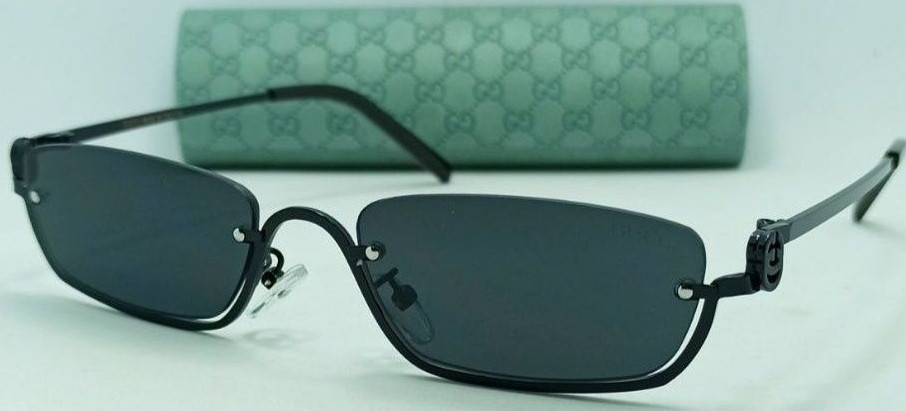 Брендові окуляри унісекс чорні вузькі в металі в брендовому футлярі. Київ - фото 6