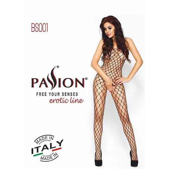 Бодистокинг Passion BS001 white, комбинезон, крупная сетка Sex Aura Киев