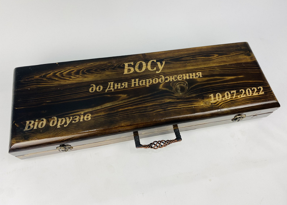 Подарунковий набір шампурів в дерев'яному кейсі КОЗАК HAPPY DAYS Тернопіль - фото 7