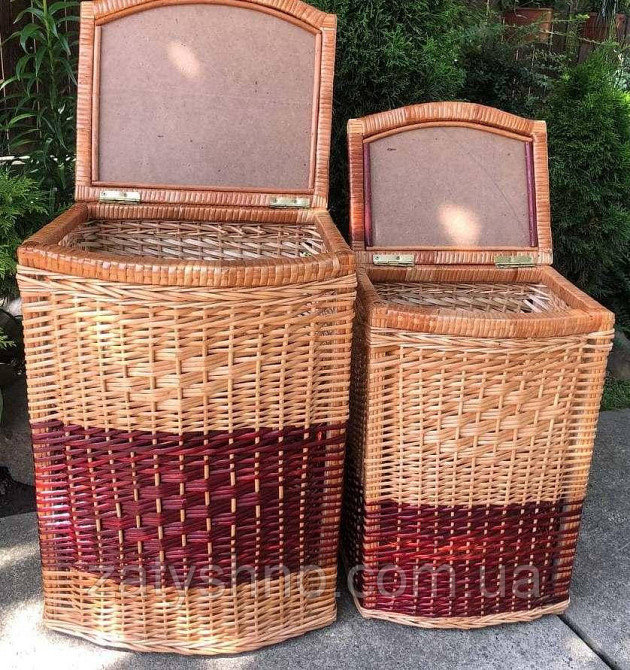 Набор плетеных корзин с крышкой Киев - изображение 2