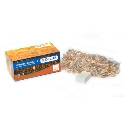Гірлянда Delux Waterfall С 320LED 3х3 м теплий білий/прозорий IP20 (90018006) Вінниця - фото 1