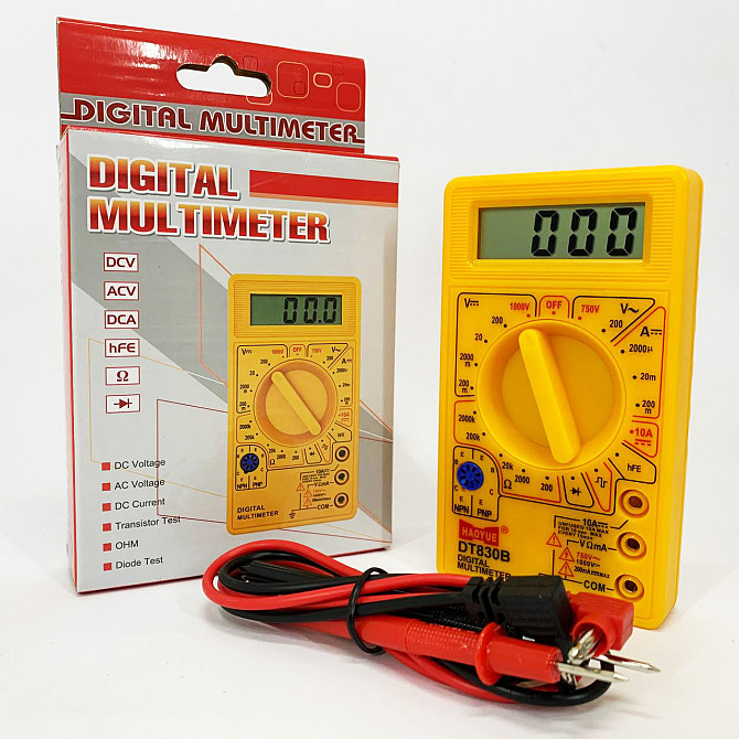 Професиональный тестер мультиметр цифровой HAOYUE DT830B, Цифровой мультиметр для тока JI-21 Львов - изображение 10