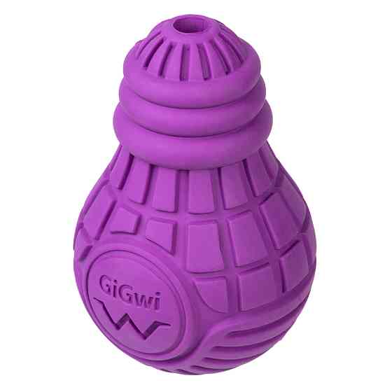 Игрушка для собак Лампочка резиновая GiGwi Bulb Rubber, резина, L, фиолетовая Киев