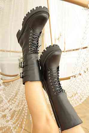 Mioli Черевики жіночі MIOLI чорні шкіра натуральна зимові высота 26 см размер 36 (4897) Коломия