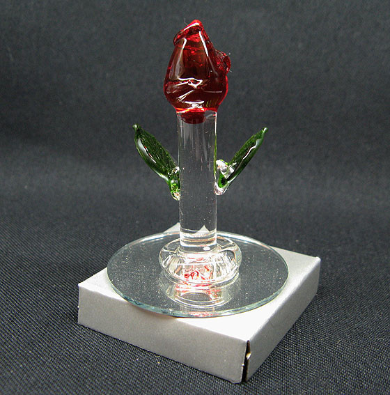 Фігурка скляна Троянда Київ - фото 1